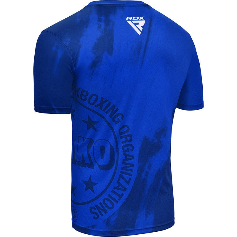 Спортивна футболка RDX WAKO T1 з короткими рукавами Blue M