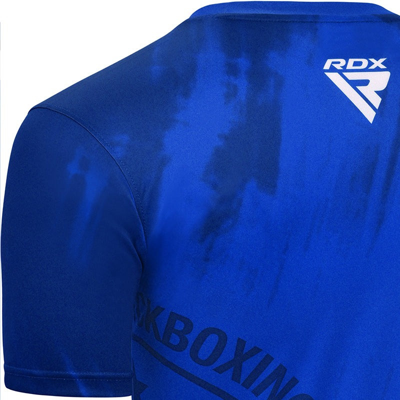 Спортивна футболка RDX WAKO T1 з короткими рукавами Blue M