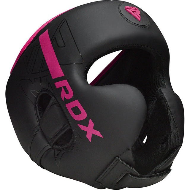 Боксерський шолом RDX F6 KARA Matte Pink S (капа в комплекті)