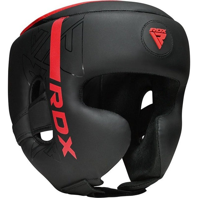 Боксерський шолом RDX F6 KARA Matte Red S (капа в комплекті)