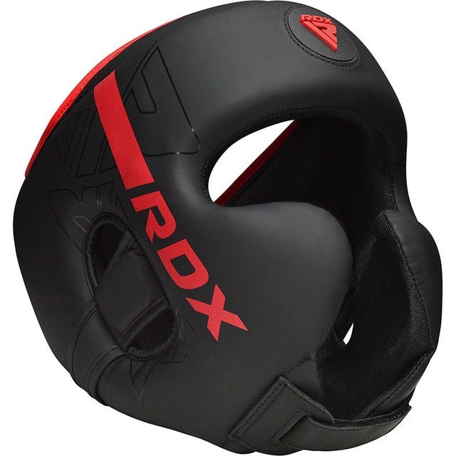 Боксерський шолом RDX F6 KARA Matte Red S (капа в комплекті)