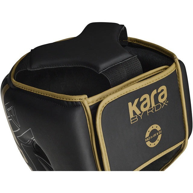 Боксерський шолом RDX F6 KARA Matte Golden S (капа в комплекті)