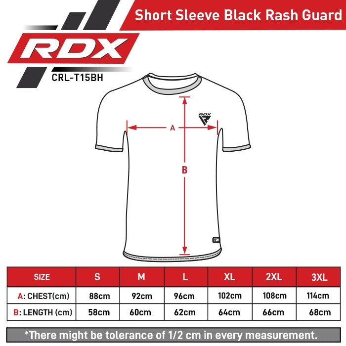 Рашгард з коротким рукавом RDX T15 Black 2XL