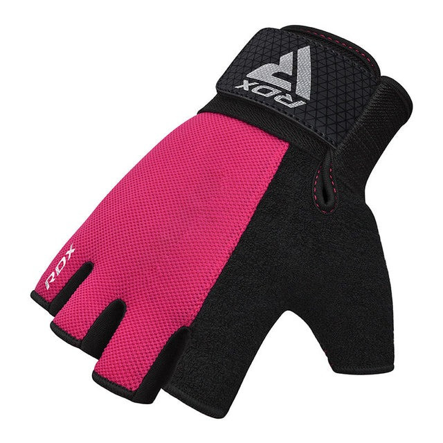 Рукавички для фітнесу RDX W1 Half Pink Plus S