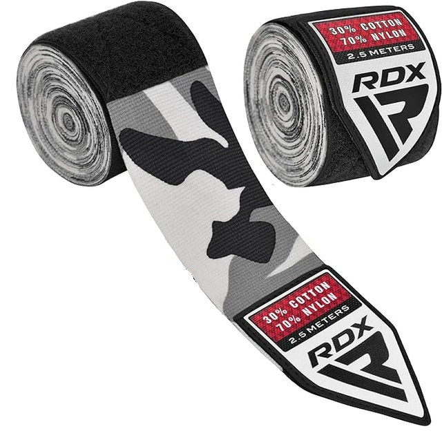 Бинти для боксу RDX Hand Wraps CAMO Grey (2.5м.)