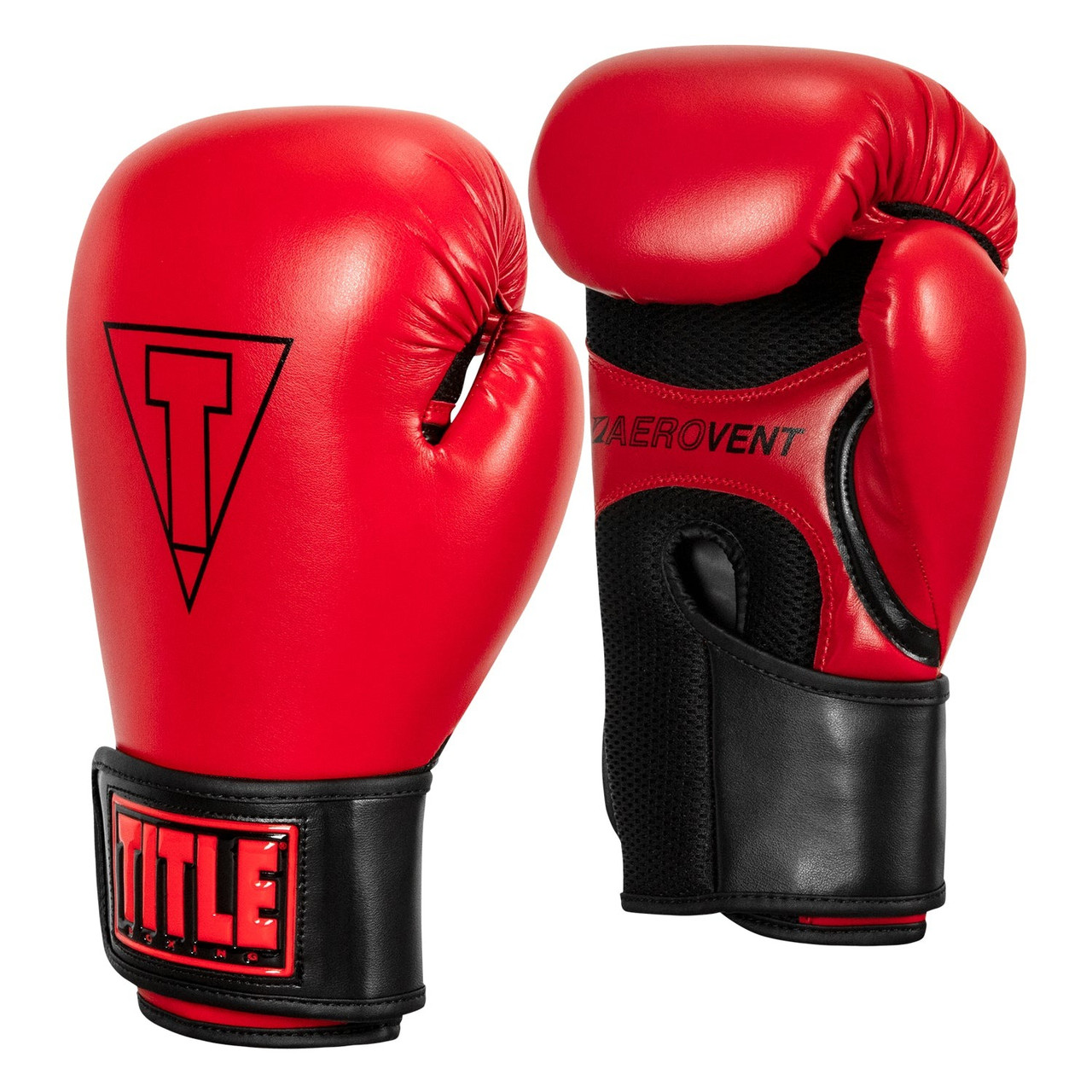 Боксерські рукавиці TITLE Boxing Vegan Gloves Red/Black 8 oz