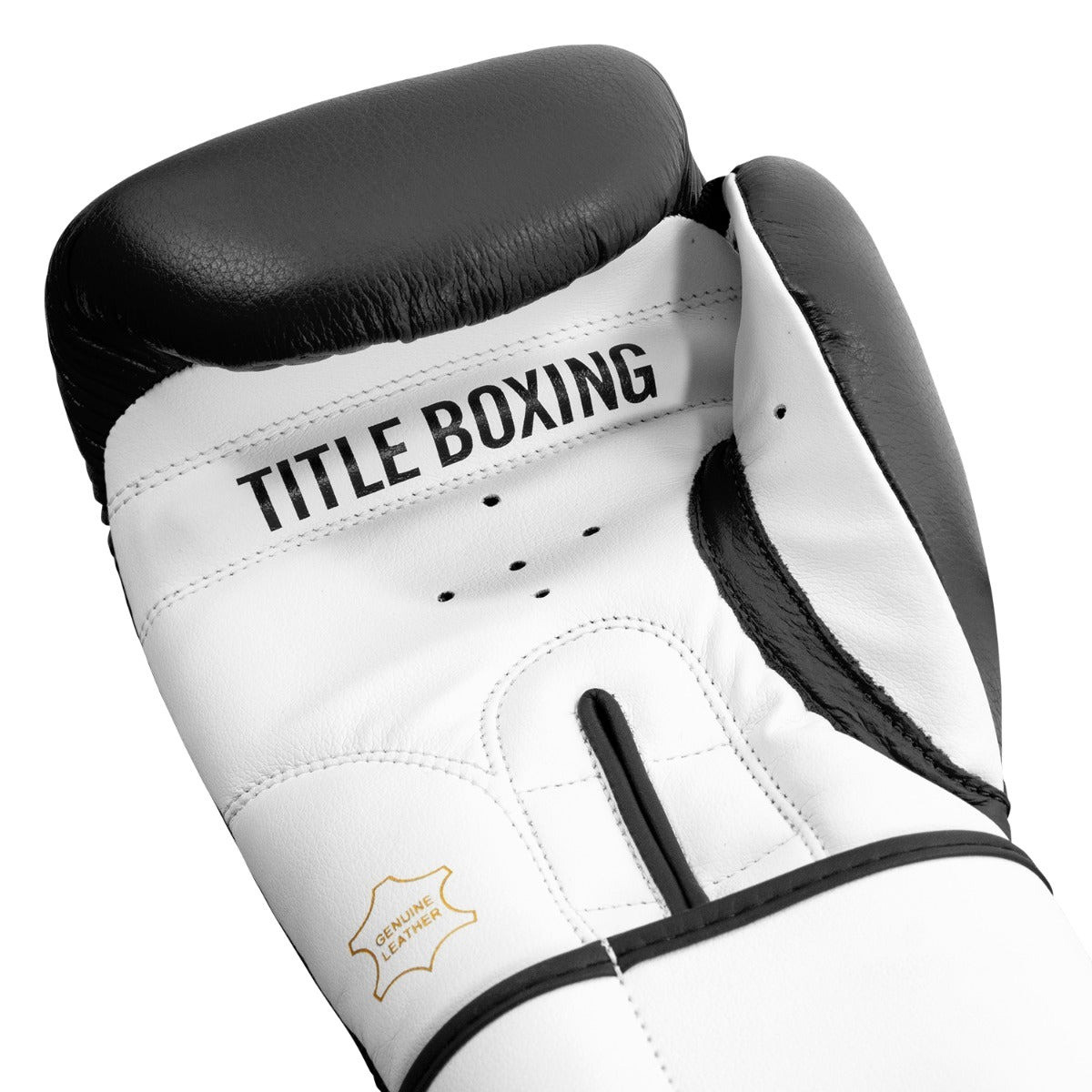 Боксерські рукавиці TITLE Premier Leather Black/White M 12 oz