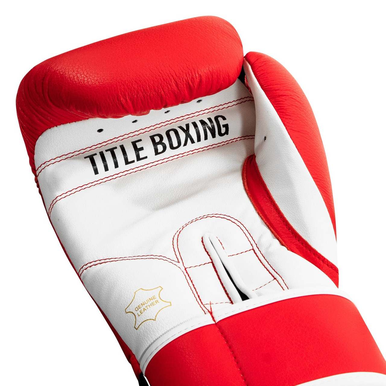 Боксерські рукавиці TITLE Boxing Pro Style Leather Gloves3.0 Red/White 14 oz