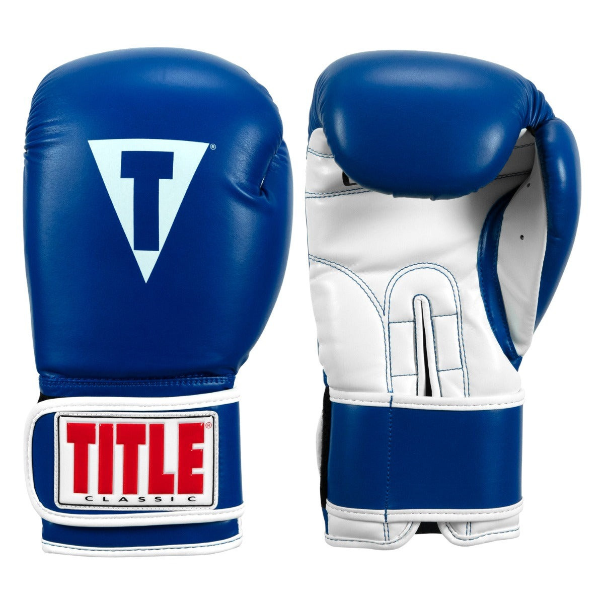 Боксерські рукавиці TITLE Classic Pro Style 3.0 Blue/White 14 oz