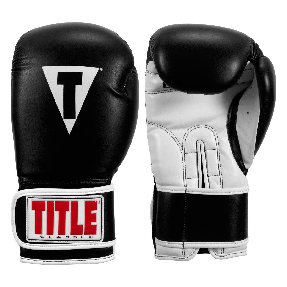 Боксерські рукавиці TITLE Classic Pro Style 3.0 Black/White 14 oz