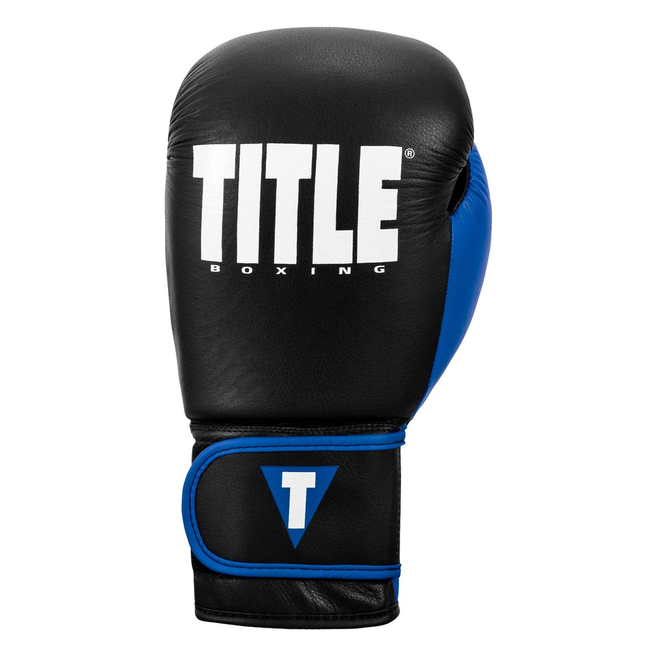 Боксерські рукавиці TITLE Boxing Dynamic Strike Black/Blue 12 oz