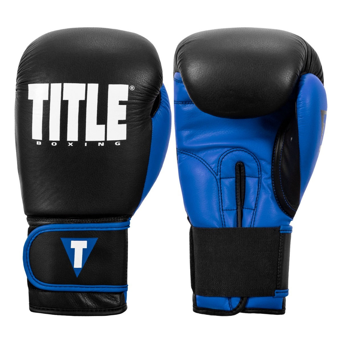 Боксерські рукавиці TITLE Boxing Dynamic Strike Black/Blue 16 oz