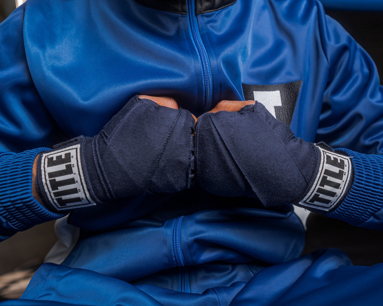Бинти для боксу TITLE Boxing Select 180" Semi Elastic Mexican Navy (4.5м.)