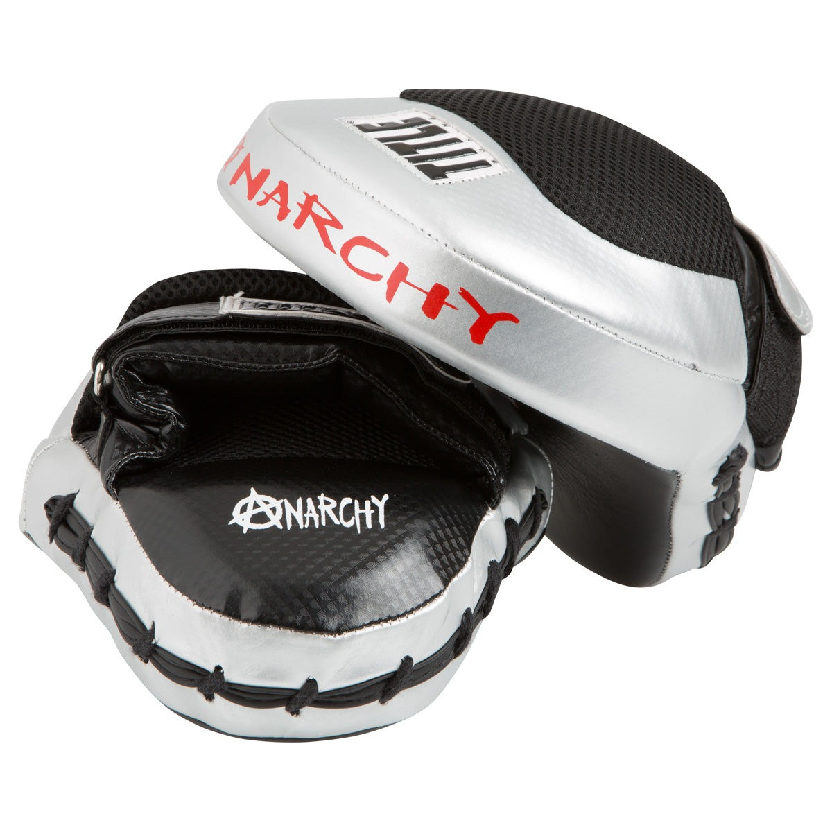 Лапи боксерські TITLE Boxing Aerovent Anarchy Punch Mitts Black/Silver