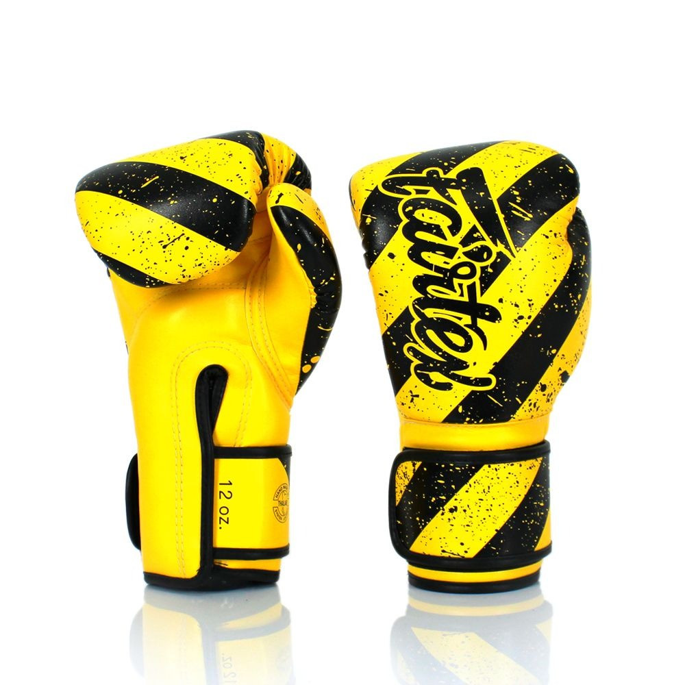 Боксерські рукавиці Fairtex BGV14Y Yellow/Black 14 унцій