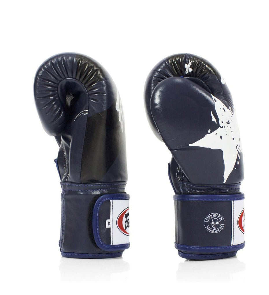 Боксерські рукавиці Fairtex BGV1 Nation Print Blue 12 унцій