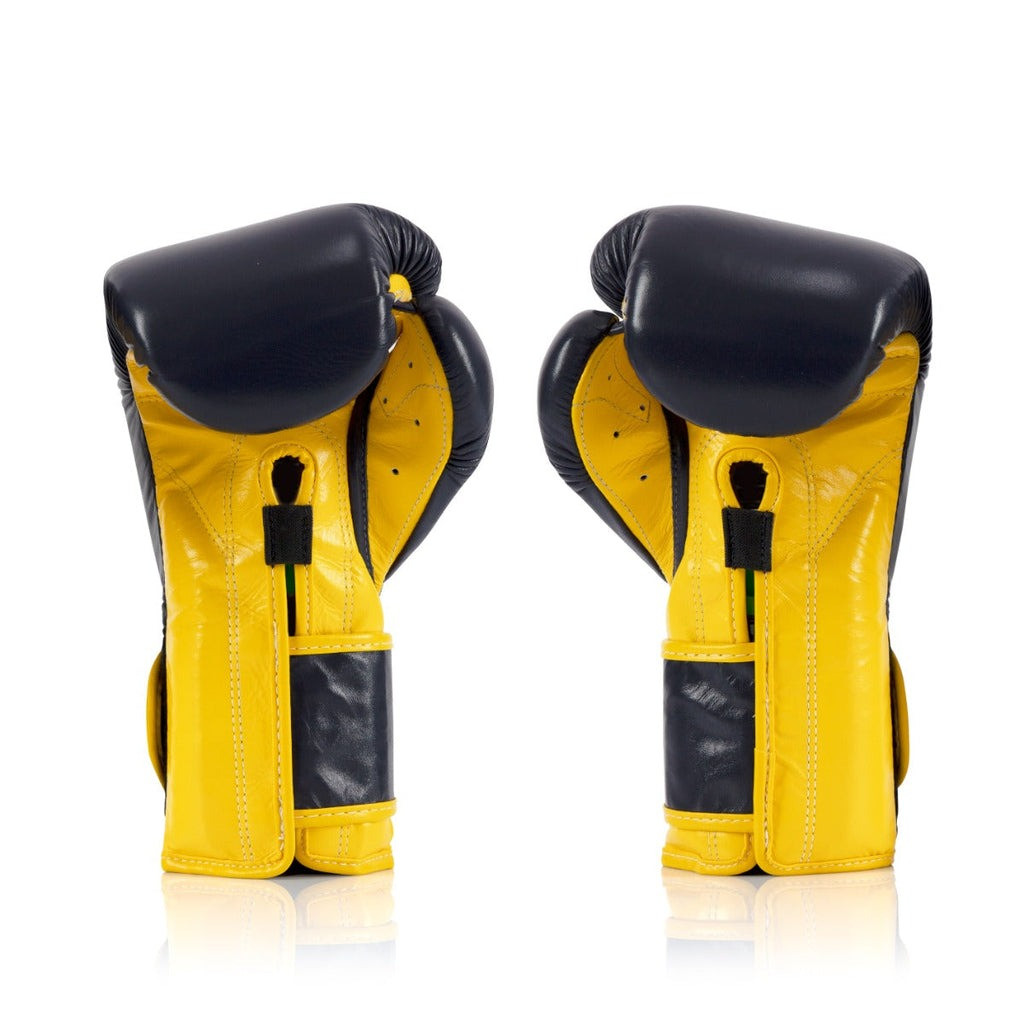 Боксерські рукавиці Fairtex BGV9 Mexican Blue/Yellow 14 унцій