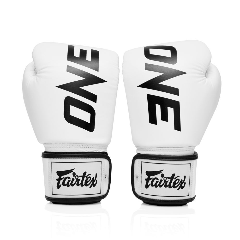 Боксерські рукавиці Fairtex BGV1-ONE (натуральна шкіра) White 10 унцій