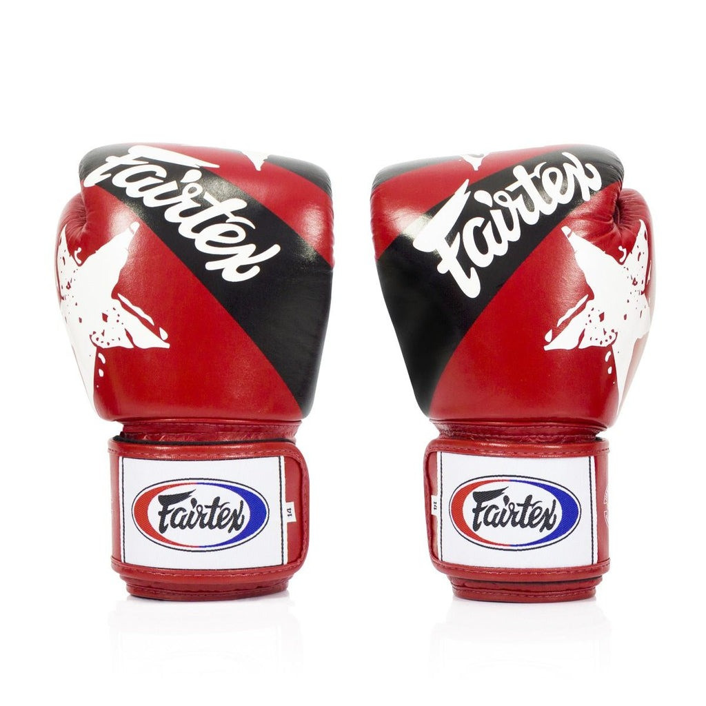 Боксерські рукавиці Fairtex BGV1 Nation Print Red 12 унцій