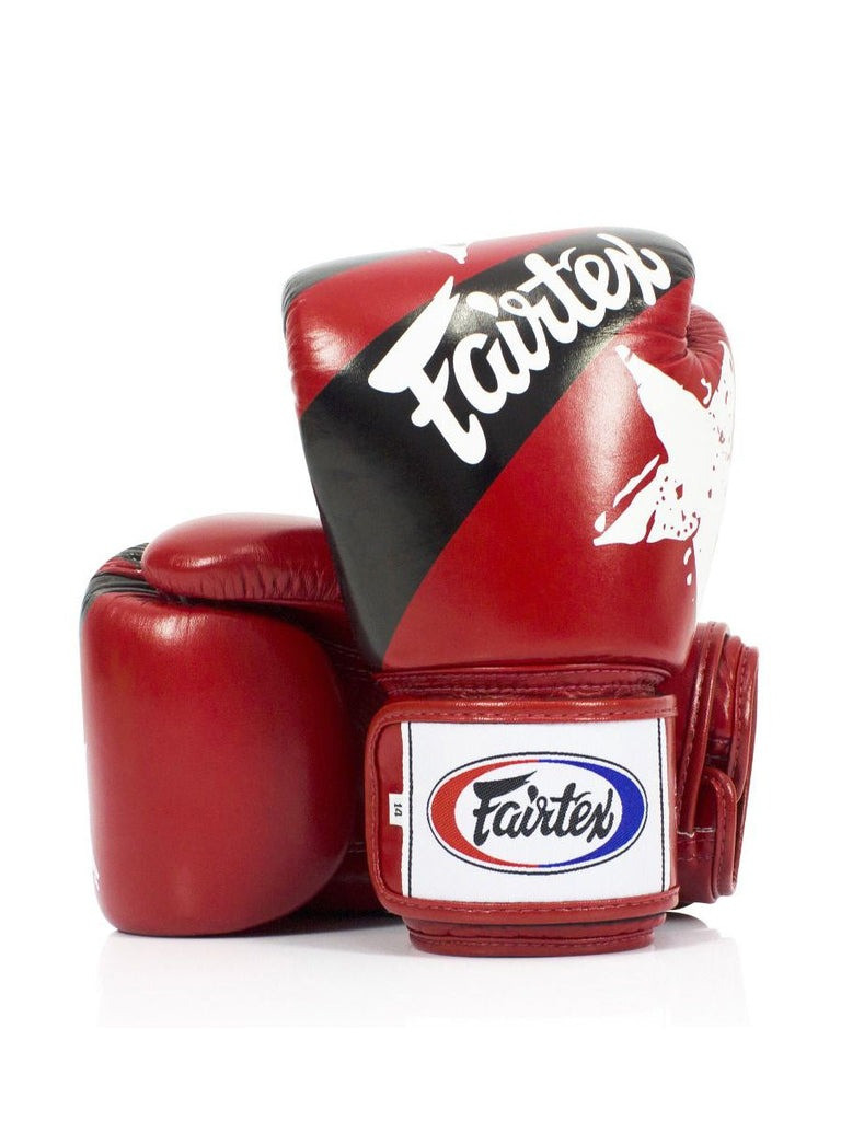 Боксерські рукавиці Fairtex BGV1 Nation Print Red 10 унцій