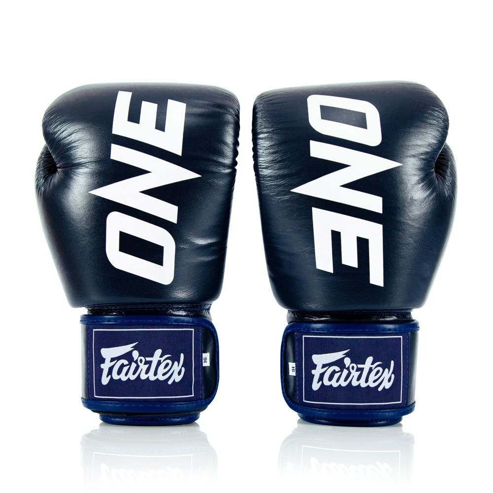 Боксерські рукавиці Fairtex BGV1-ONE (натуральна шкіра) Blue 10 унцій