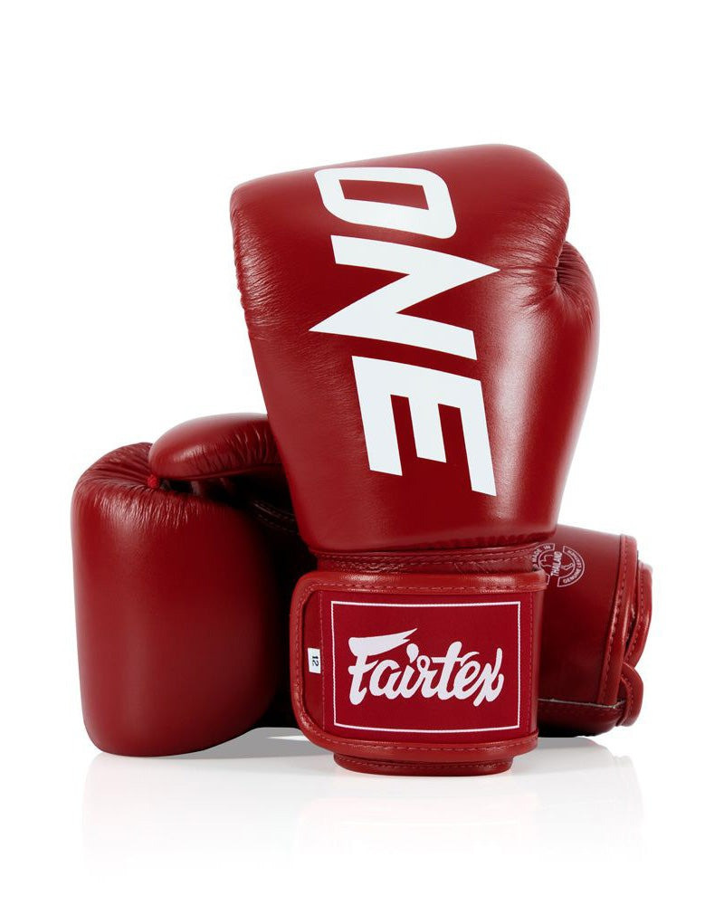 Боксерські рукавиці Fairtex BGV1-ONE (натуральна шкіра) Red 10 унцій