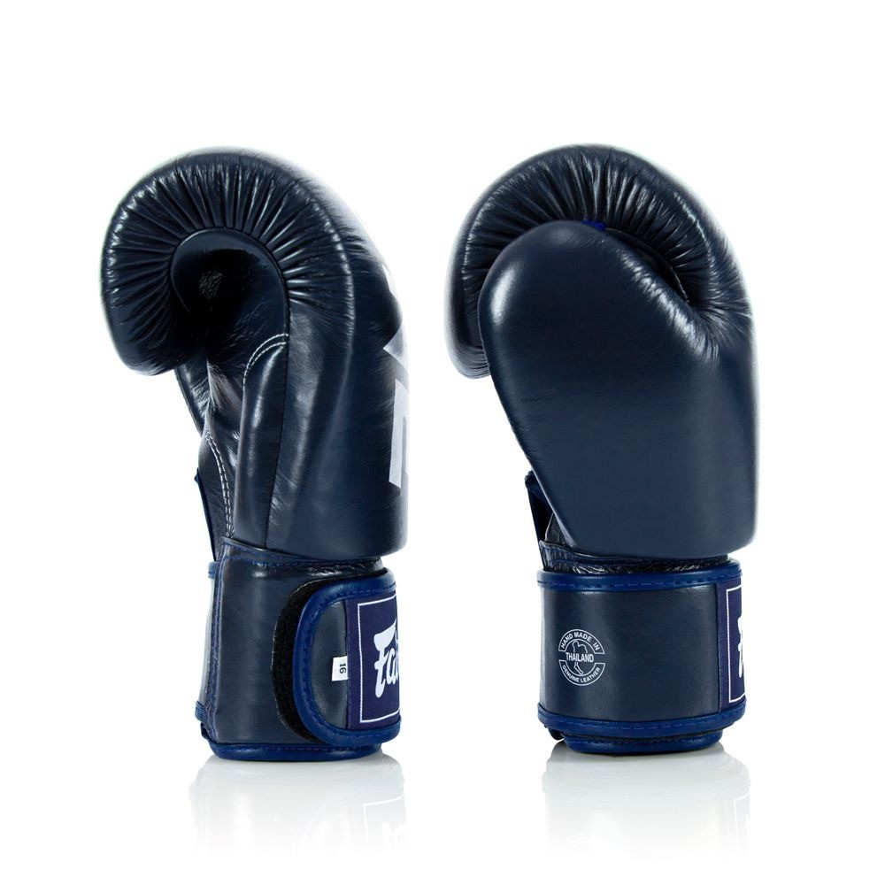 Боксерські рукавиці Fairtex BGV1-ONE (натуральна шкіра) Blue 14 унцій