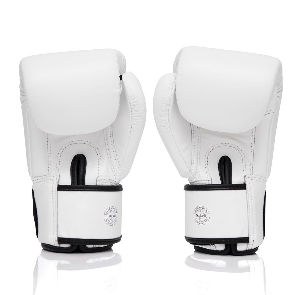 Боксерські рукавиці Fairtex BGV1-ONE (натуральна шкіра) White 14 унцій