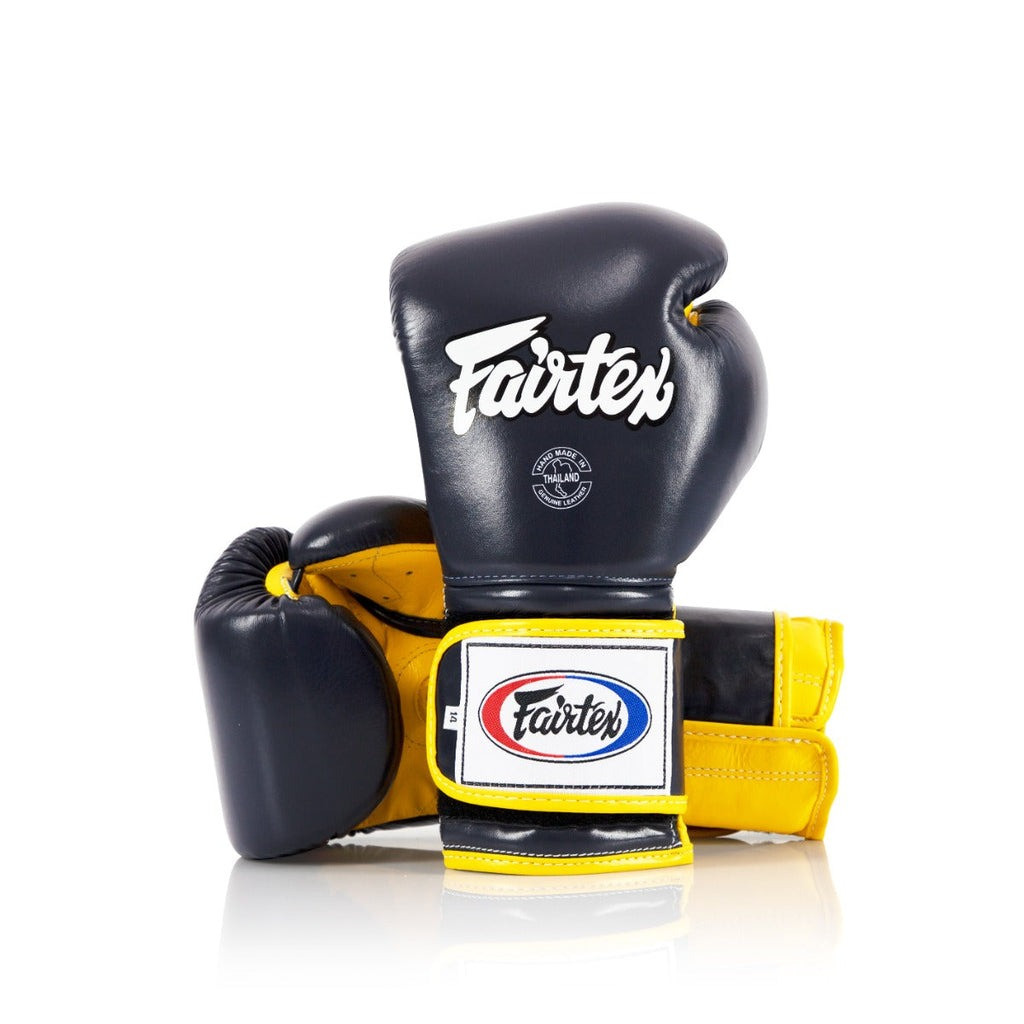 Боксерські рукавиці Fairtex BGV9 Mexican Blue/Yellow 16 унцій