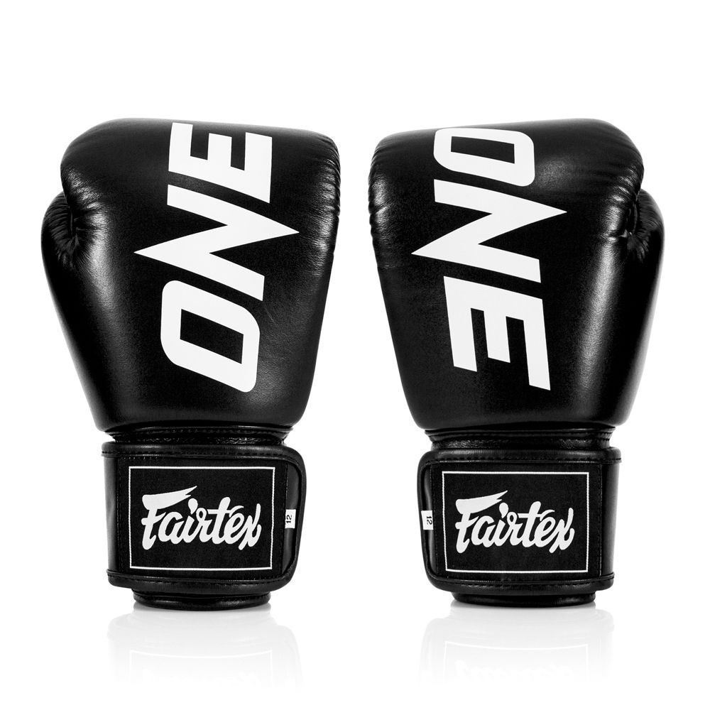 Боксерські рукавиці Fairtex BGV1-ONE (натуральна шкіра) Black 12 унцій