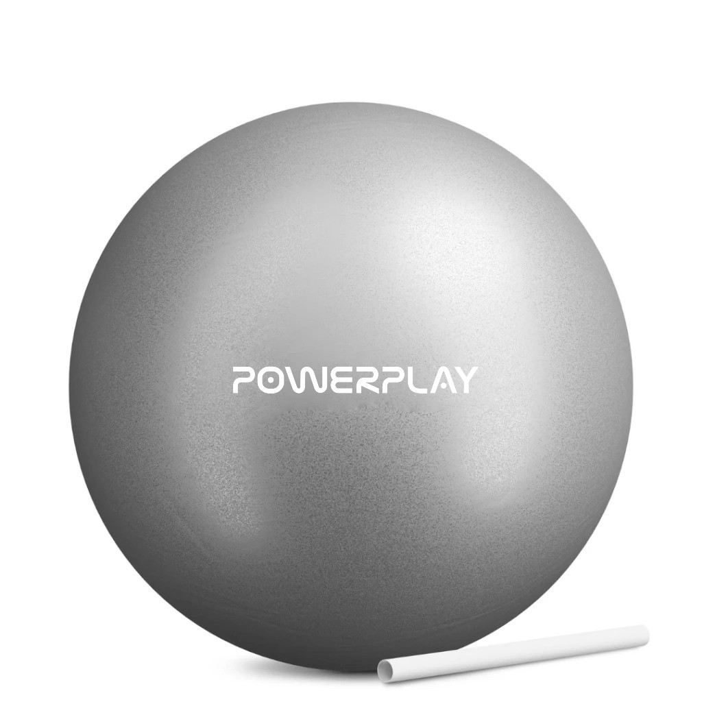 М'яч для пілатесу, йоги та реабілітації PowerPlay PP_4415 Body Shape Ball 22 см Сірий