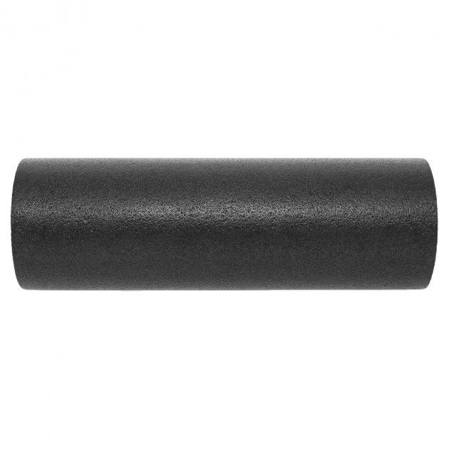 Масажний ролик (роллер) гладкий PowerPlay 4021 Fitness Roller Чорний (30x15см.)