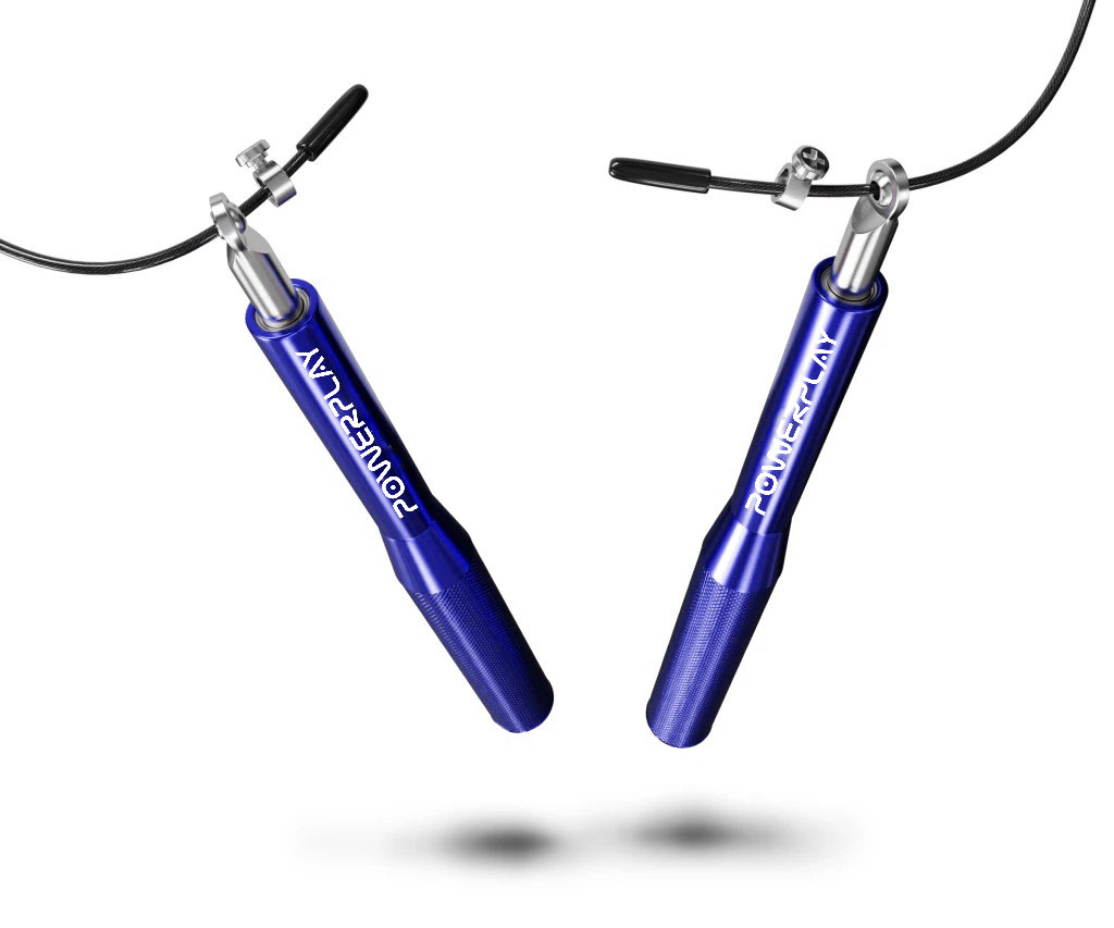 Скакалка швидкісна на підшипниках алюмінієва PowerPlay 4207 Elite Jump Rope Синя (3m.)