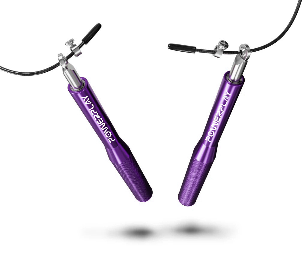 Скакалка швидкісна на підшипниках алюмінієва PowerPlay 4207 Elite Jump Rope Фіолетова (3m.)