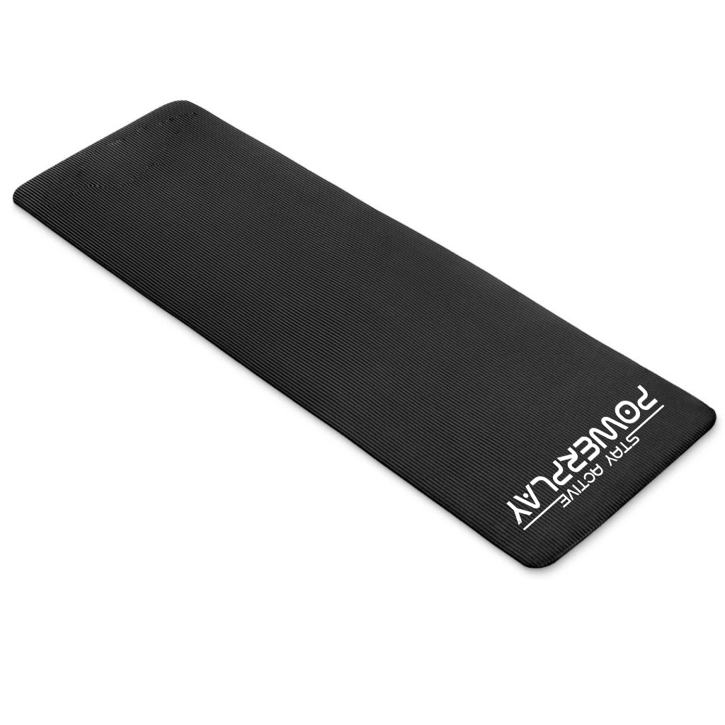 Килимок для йоги та фітнесу PowerPlay 4152 NBR Performance Mat Чорний (183x61x1)