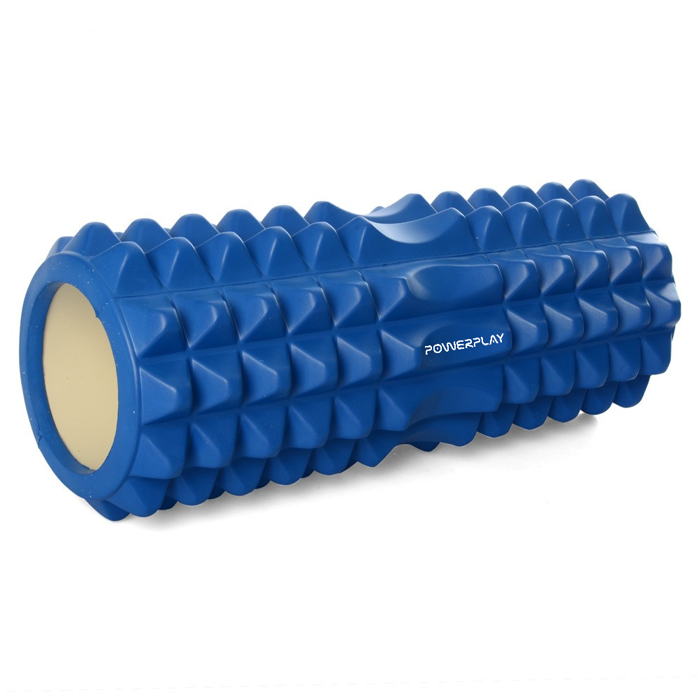 Масажний ролик (роллер) PowerPlay 4405 EVA Massage Roller Синій (33x12см.)