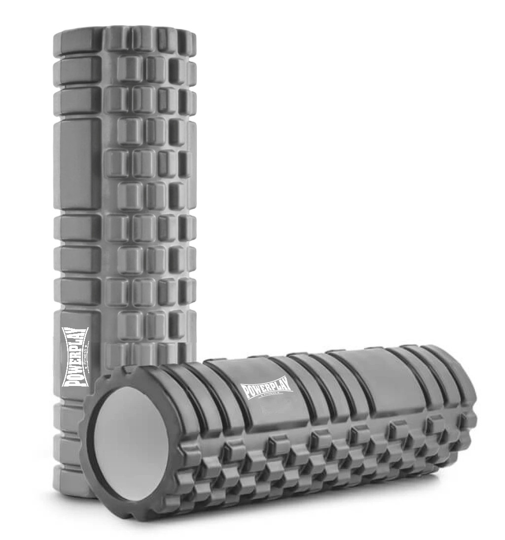 Масажний ролик (роллер) PowerPlay 4404 Massage Roller Сірий (45x14см.)