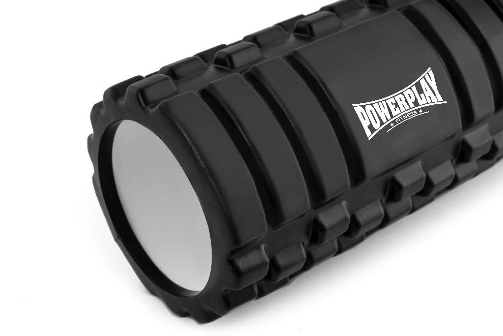 Масажний ролик (роллер) PowerPlay 4404 Massage Roller Чорний (45x14см.)