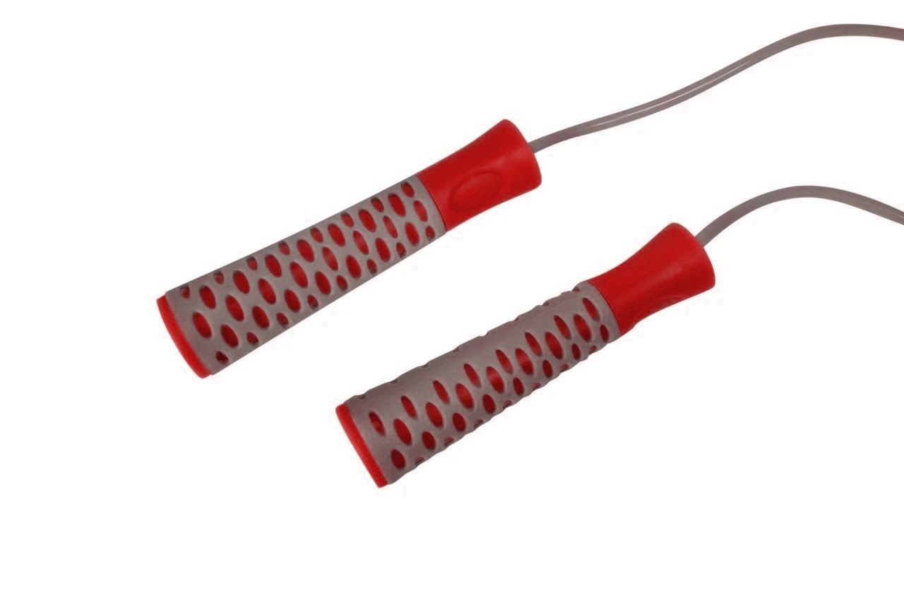 Скакалка PowerPlay 4206 Jump Rope PRO+ Сіро-червона (2,75m.)