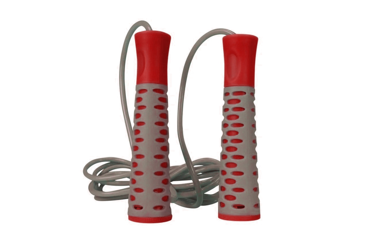Скакалка PowerPlay 4206 Jump Rope PRO+ Сіро-червона (2,75m.)