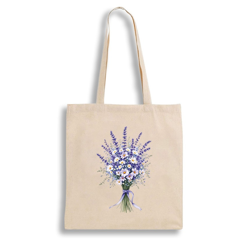 Екошопер BookOpt BK 4105 Лавандовий букет бежевий