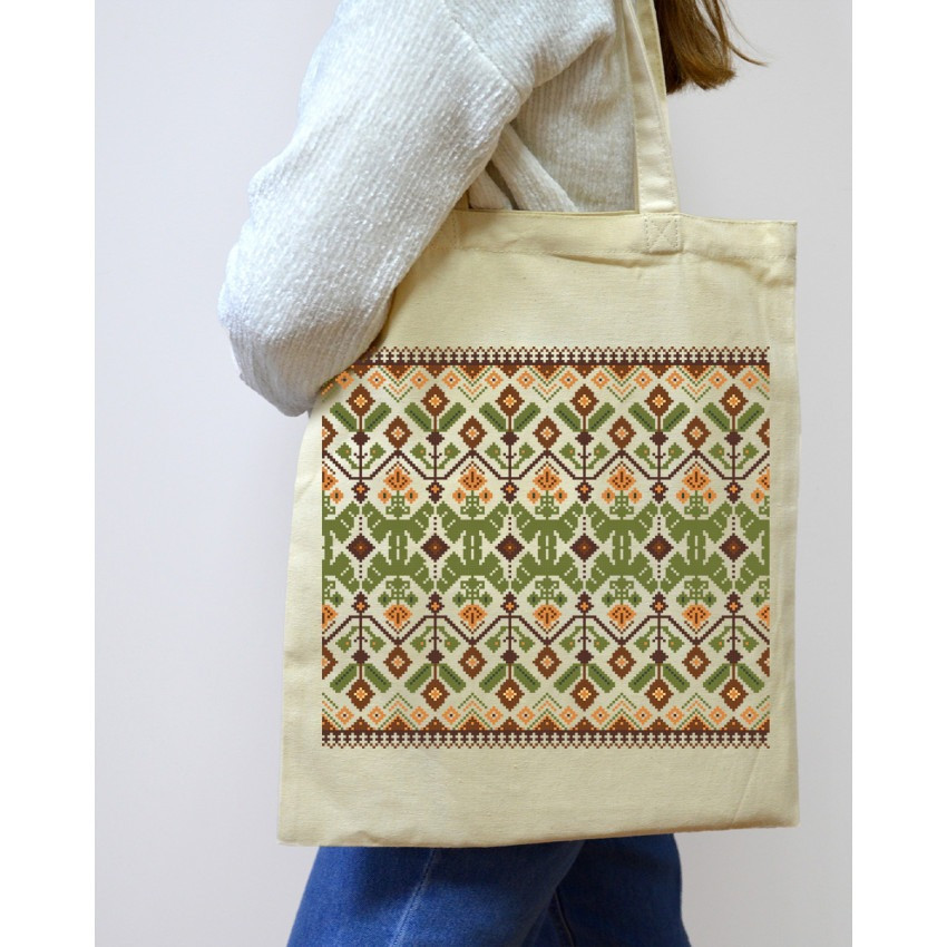 Екошопер BookOpt BK 4111 Карпатська вишивка бежевий