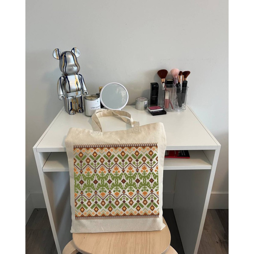 Екошопер BookOpt BK 4111 Карпатська вишивка бежевий