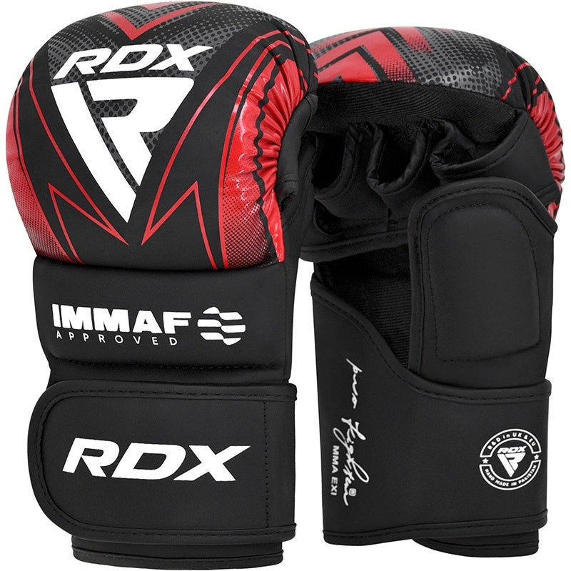 Рукавиці для ММА (Греплінгові рукавички) RDX схвалено IMMAF XL Red  (капа в комплекті)