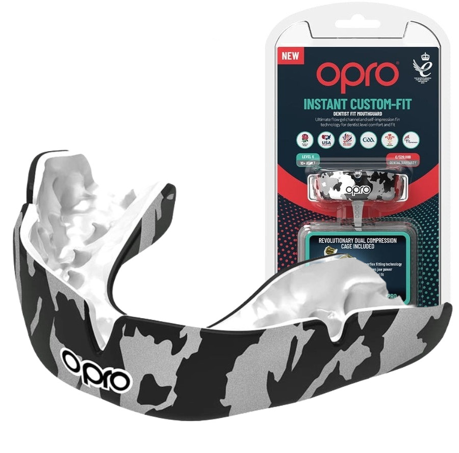 Капа OPRO Instant Eyes доросла (вік 11+) Black/White (art.102523002)