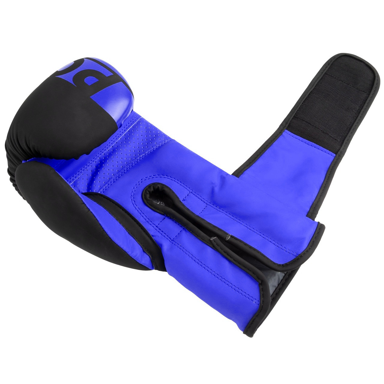 Боксерські рукавиці PowerPlay 3086 Matt Challenger Чорно-Сині 10 унцій