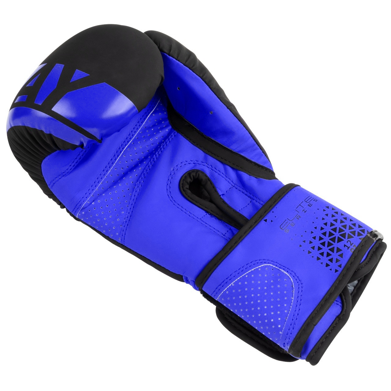 Боксерські рукавиці PowerPlay 3086 Matt Challenger Чорно-Сині 14 унцій