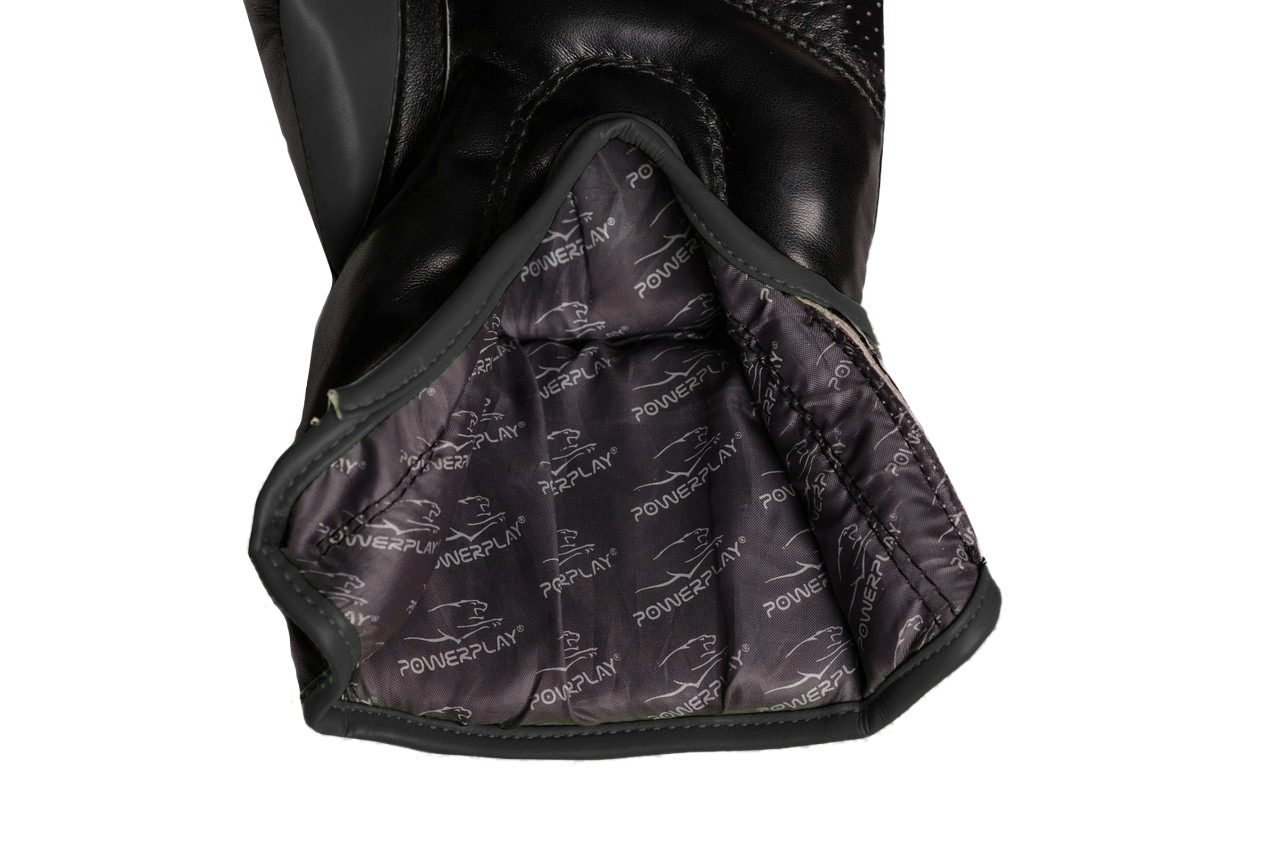 Боксерські рукавиці PowerPlay 3018 Jaguar Чорні 14 унцій