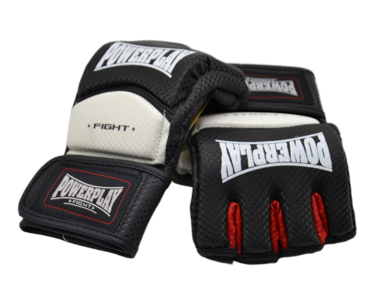 Рукавиці для MMA PowerPlay 3075 Чорні-Білі XS