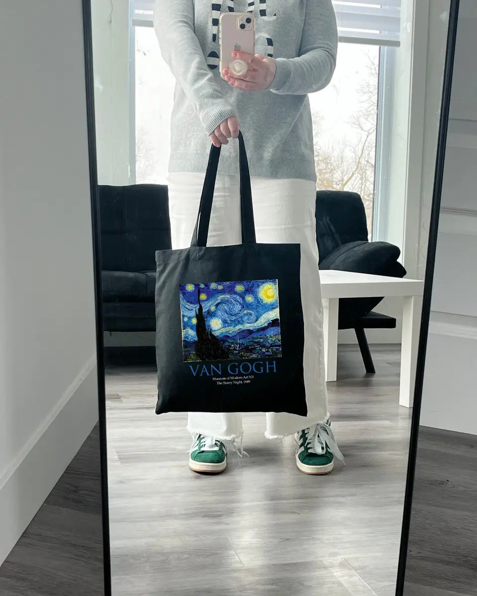 Екошопер BookOpt ВК4062 VAN GOGH «Зоряна ніч» Чорний